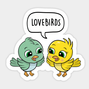 Lovebirds Sticker